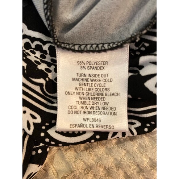 JM Collections Dress Stylish Black & White Holiday Party Dressy Size 1X Stretchy - Picture 10 of 12